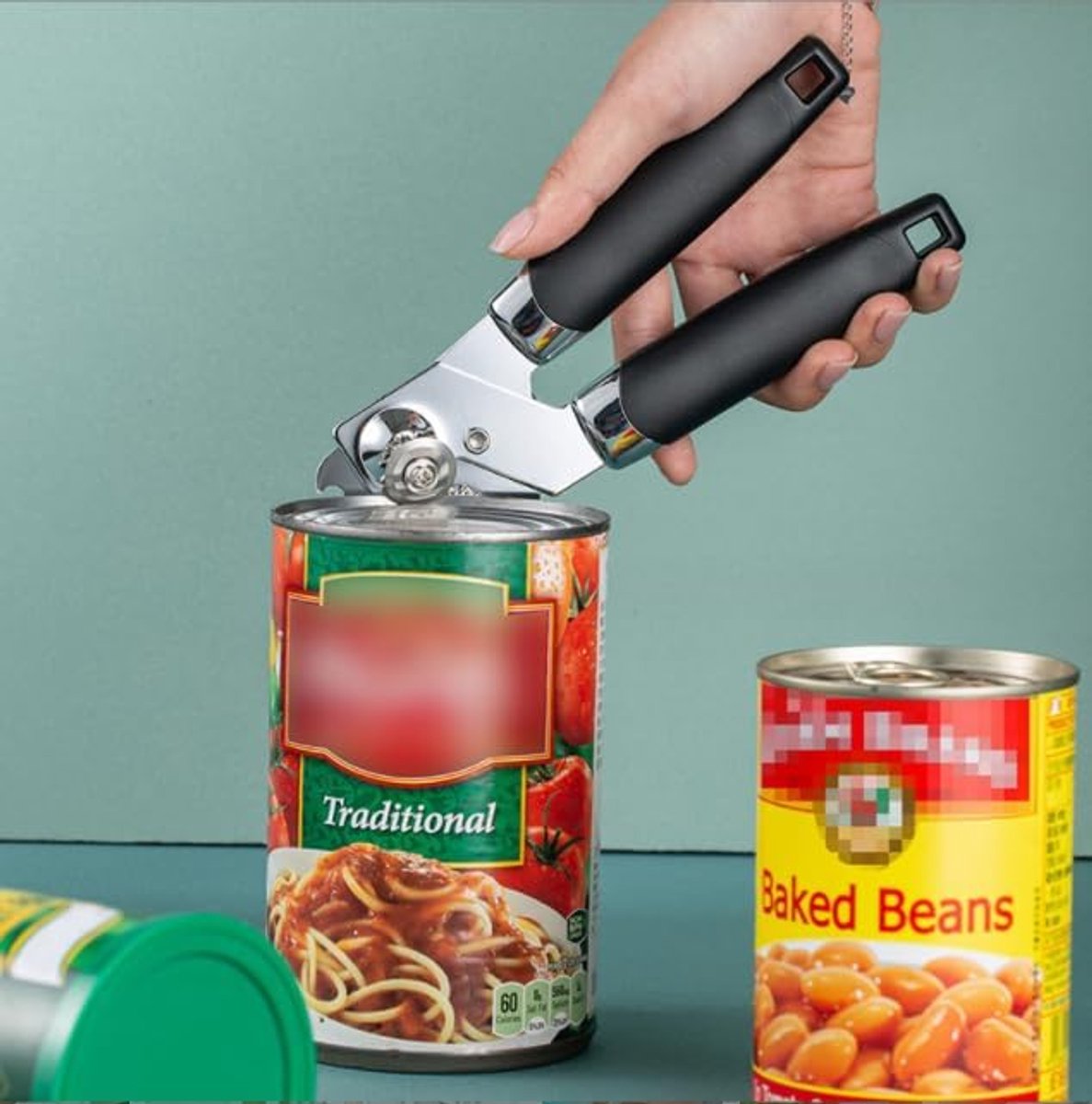 Can Opener - Professional Can Opener - Portable Bottle Opener - Multifunctional Opener - Easy to Open - Safe Opening Can Opener - Safe Cut for Beer / Tin / Bottle - Especially Good for Seniors with Arthritis