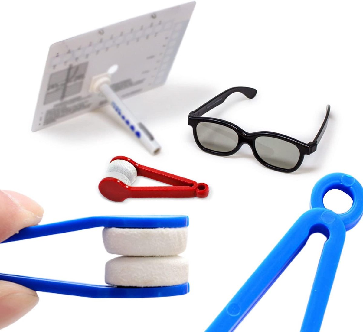 Eyeglass Cleaning Cloths - 10 Pieces - Microfiber Cloths - Mini Lenses - Eyeglass Cleaning Cloths - Soft Brush Cleaning Clip - High Quality Microfiber Cloths - Sunglasses Cloth - Cleaner - 5 Colors