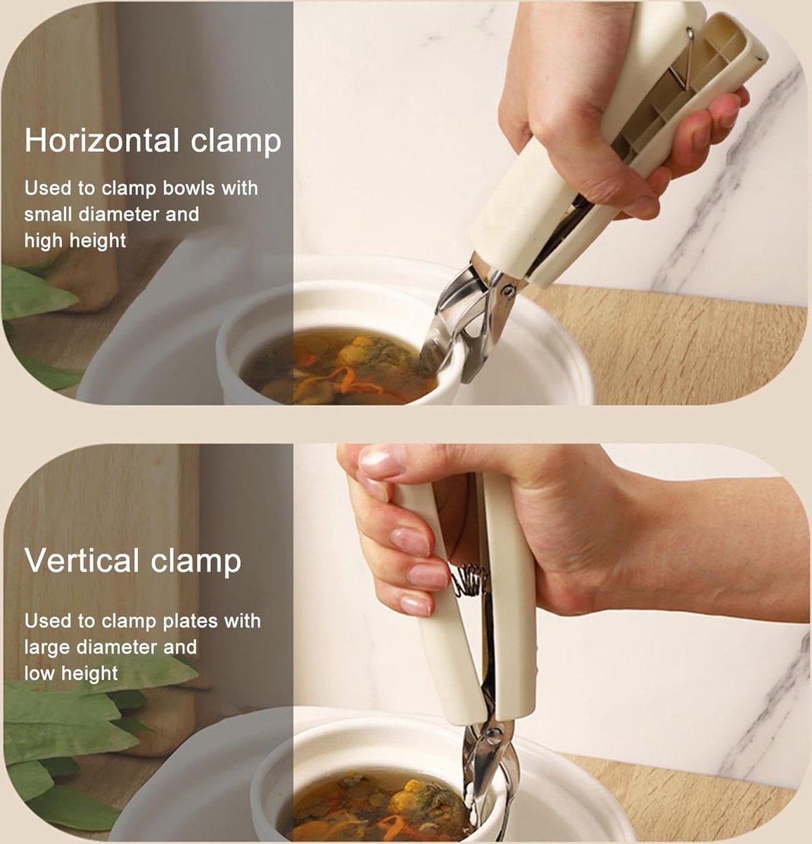 Gripper - Gripper Bowl - Pot Holder - Clip Plate - Holder - Anti-Burn Tongs - Kitchen Utensils - Home Kitchen - Microwave and Oven Pan Gripper, Non-Slip, High Temperature Resistant, For the Kitchen, Burn Protection - Cooking & Baking