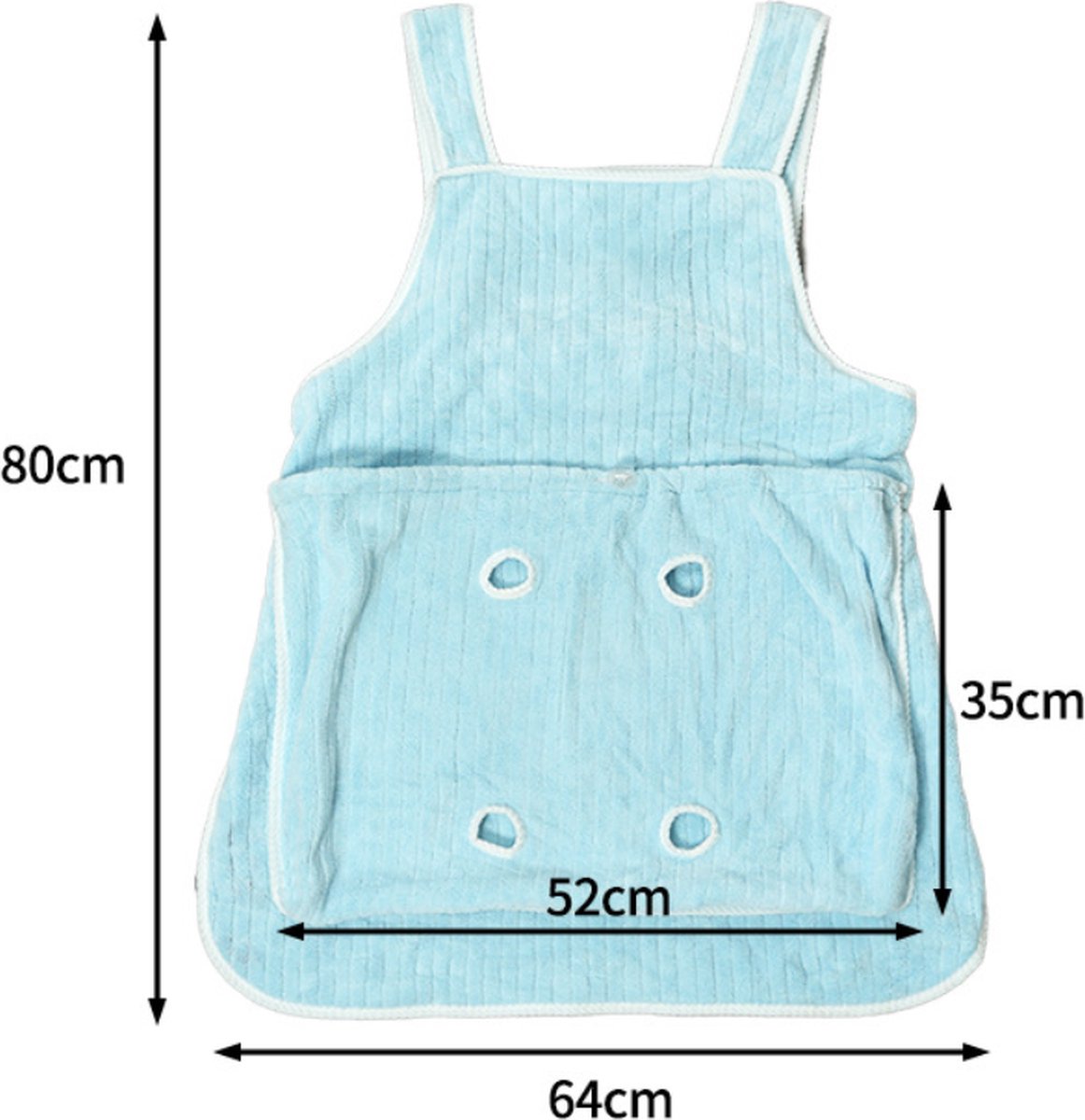 Cat Carrier Bag - Pocket Carrier Sling - Cat Carrying Apron - Carrier Bag for Cats - Portable Cat Bag for Holding Kittens - Pet Transport Apron with Holes - Adjustable Cat Carrier Bag - Blue - 1 Piece