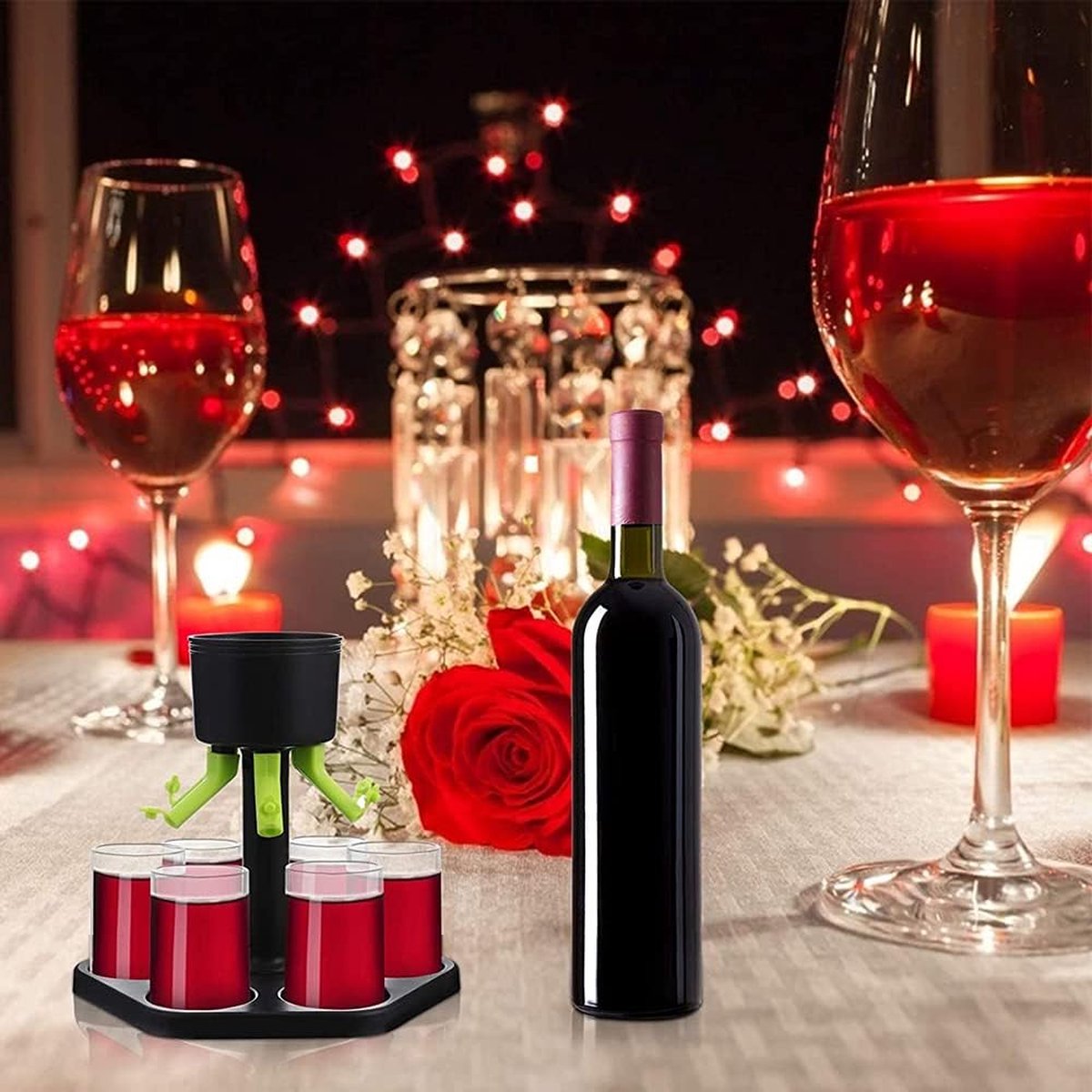 Shot Fountain - Shot Dispenser - Drink Dispenser - Shot Dispenser - Alcohol Dispenser - Shot Glasses - Drinks - Game - Party - For 6 Shot Glasses - For 6 People New Year New Year's Party Drinking Games - For Cocktail Party, Drinking Games
