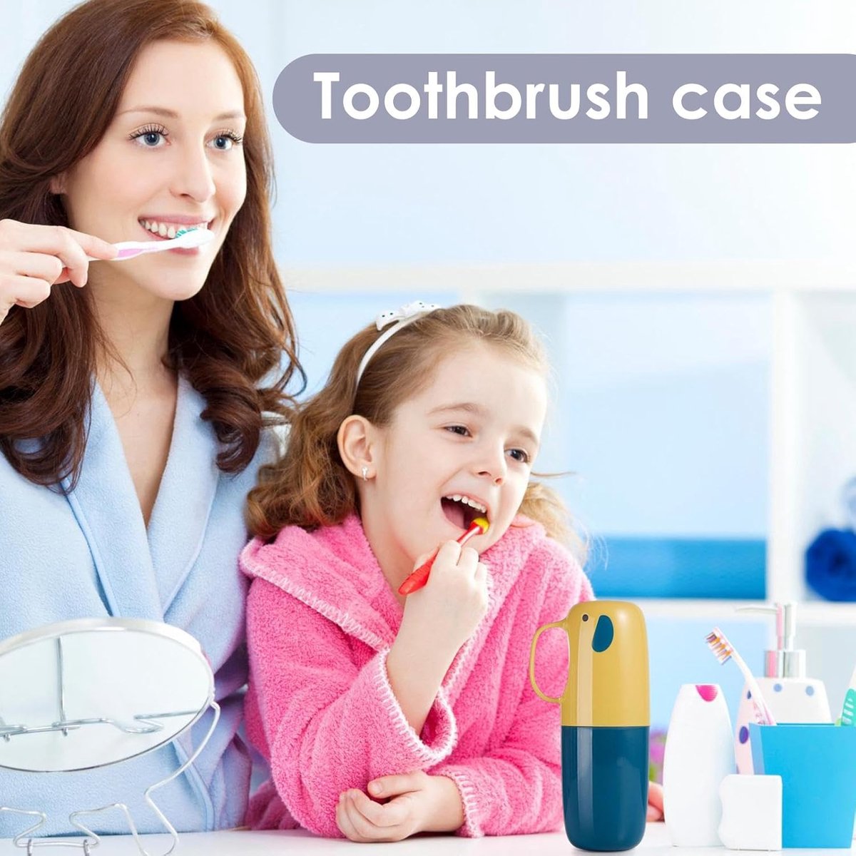 Travel Case - Toothbrush Holder - Toothbrush - Travel Case - Bathroom Accessories - Toothbrush Holder - Easily Portable - Toothbrush Travel Case - Toothbrush Cover - Toothbrush Storage - For Camping/Business Trips/School/Home