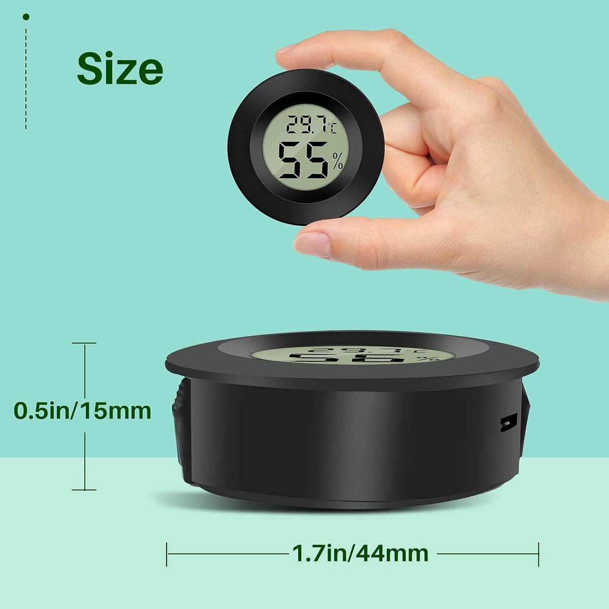 Professional Thermometer - Hygrometer - Mini - Batteries included - Indoor Hygrometer - Digital Indoor Thermometer - Garden - Garden Equipment - Universal - Practical - Durable - High quality - very suitable for Garden / daily use