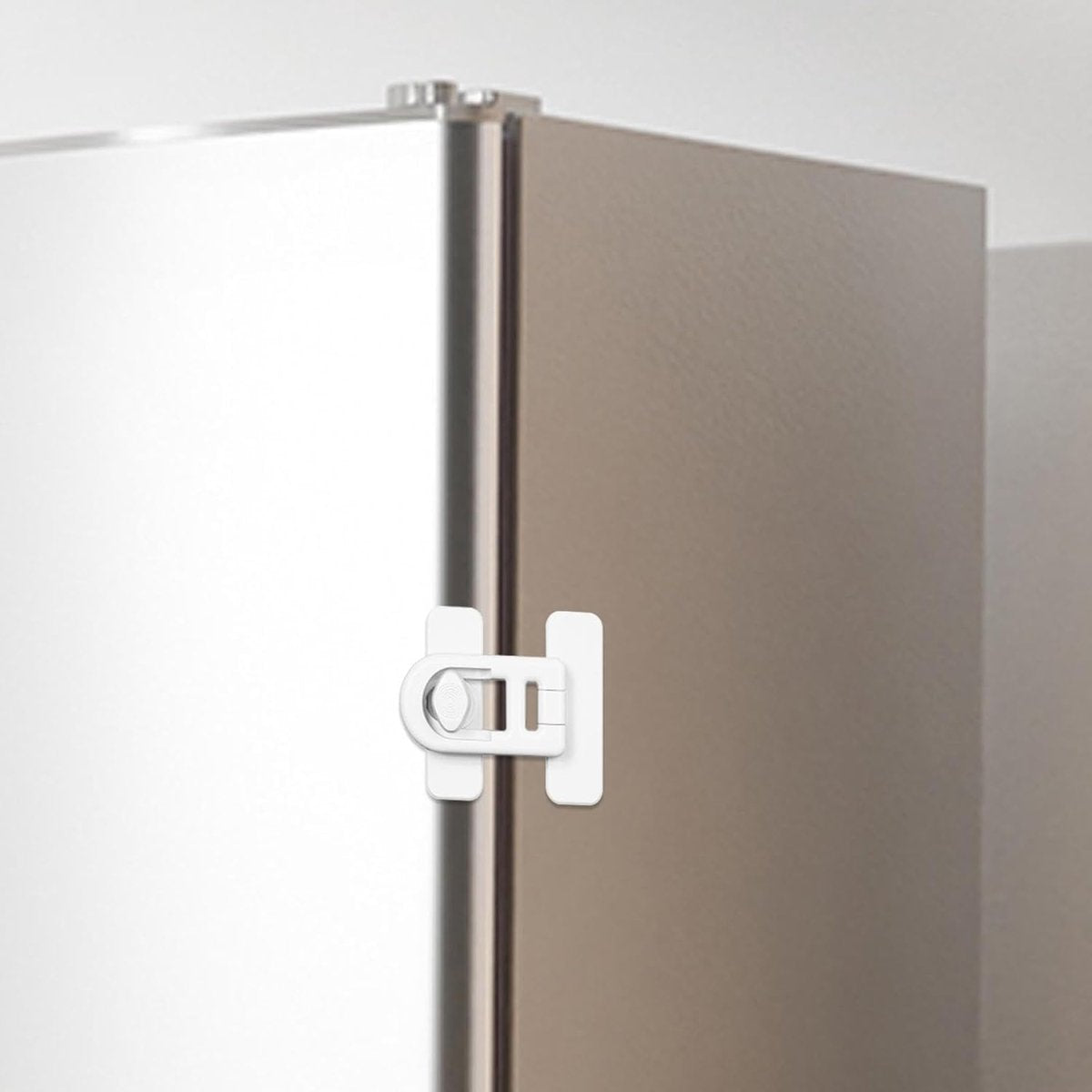 Child Locks for Cabinets - Child Security - Child Lock for Cabinet - Refrigerator Locks - Baby Safety Oven Door Lock - For Kitchen Cabinets, Appliances, Wardrobes, Refrigerator and Oven - White - 1 Piece