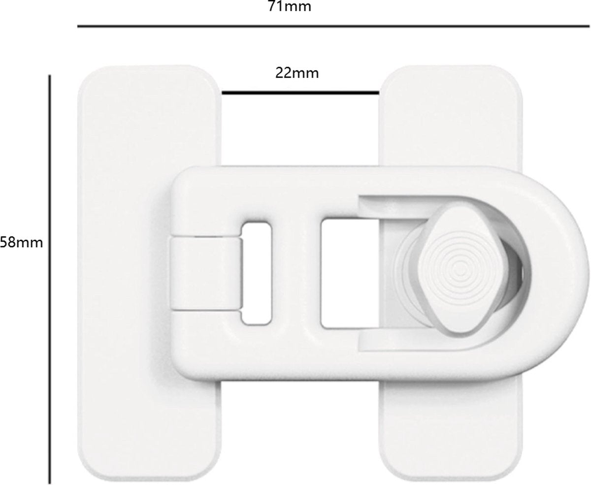 Child Locks for Cabinets - Child Security - Child Lock for Cabinet - Refrigerator Locks - Baby Safety Oven Door Lock - For Kitchen Cabinets, Appliances, Wardrobes, Refrigerator and Oven - White - 1 Piece