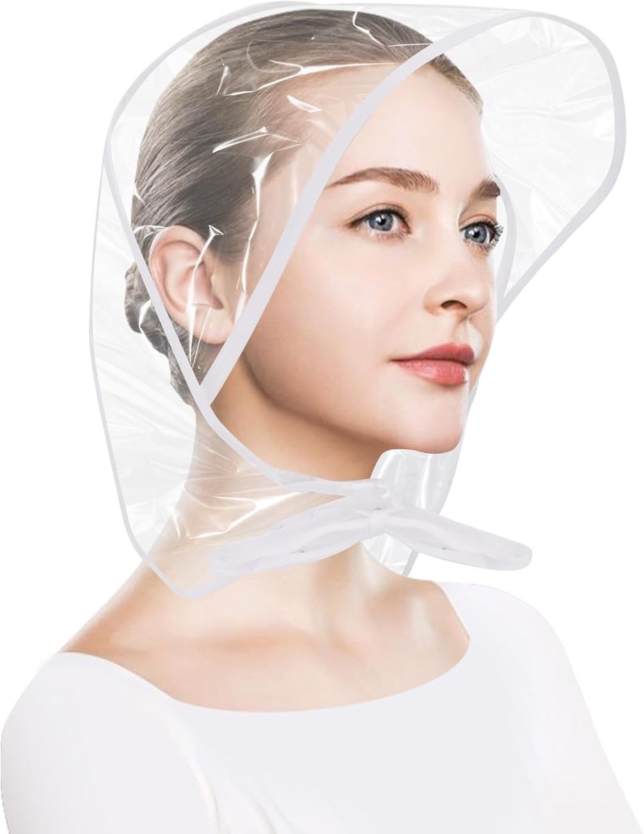 Waterproof Hat - 2-Piece - Portable Rain Cover - Protect Your Hair - Rain Hat - Head Umbrella - Foldable - Rain - Rainproof - Outdoor - White and Black - for Festival / Halloween / World Cup / King's Day / Daily / Travel / Camping / Concert