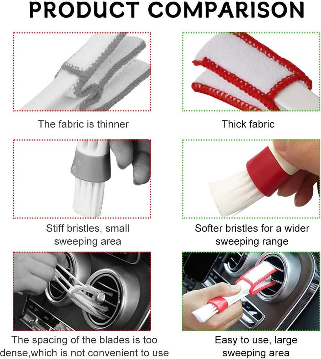 Blind cleaner - 2 pieces - Blind cleaner - Mini dust cloth - Blind cleaner - Ventilation brush - Dust cloth - Dust-free blinds - Easy to grip - Ideal cleaning tool - For car air vents - Microfiber dust cloth