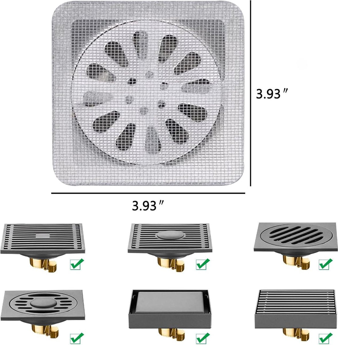 Insect Screen Repair Set - 50 Sheets - Self-Adhesive - Insect Screen Repair Tape Pieces - 10cm x 10cm - Window Screen - Repair Fly Screen - Insect Screen Tools - For Repairing Windows and Doors - Fiberglass - Sink Accessories - Kitchen - Bathroom