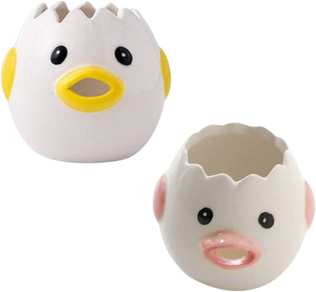 Egg separator - Creative egg separator - Professional Egg Separator - Efficient Egg Separator - Egg Yolk Separator - Separating Eggs - Egg Splitter - Egg - Egg Yolk Separator - for Baking Cakes - funny for kitchen, bakery, camping (yellow) - 1 piece