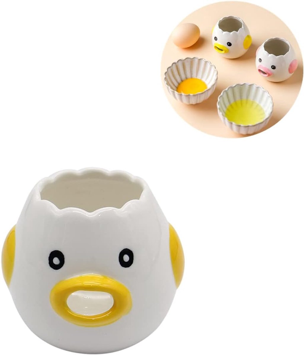 Egg separator - Creative egg separator - Professional Egg Separator - Efficient Egg Separator - Egg Yolk Separator - Separating Eggs - Egg Splitter - Egg - Egg Yolk Separator - for Baking Cakes - funny for kitchen, bakery, camping (yellow) - 1 piece