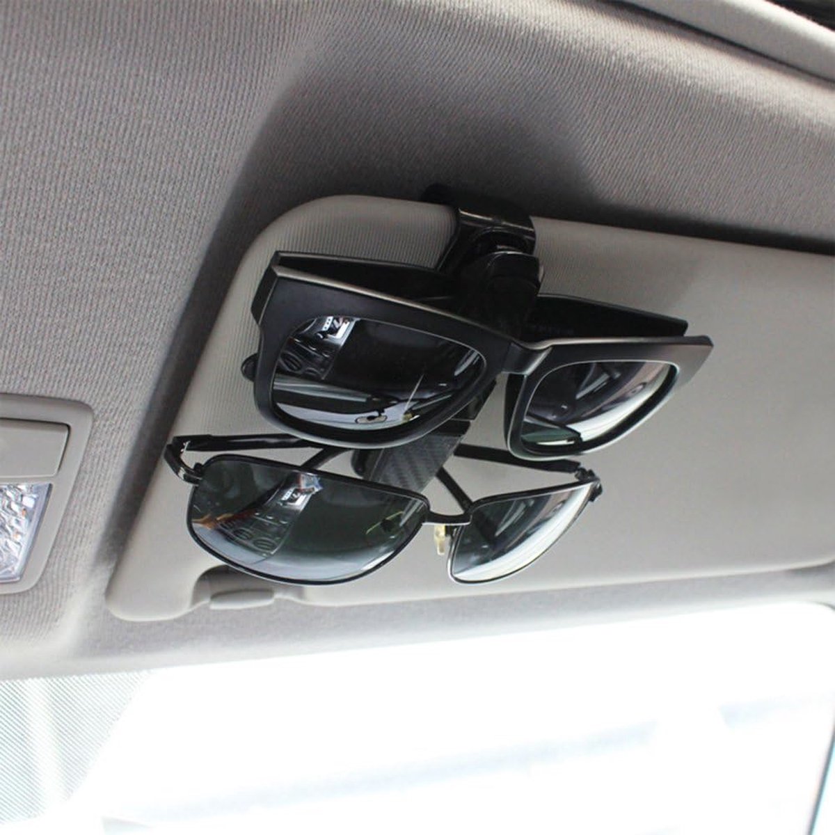 Glasses Clip Holder for Car Glasses - Universal Car Glasses Clip - Car Sunglasses Holder - 180 Degree Rotatable - Sunglass Visor - Also Suitable for Business Cards - For All Vehicle Models and Sun Visors - 2 Pieces