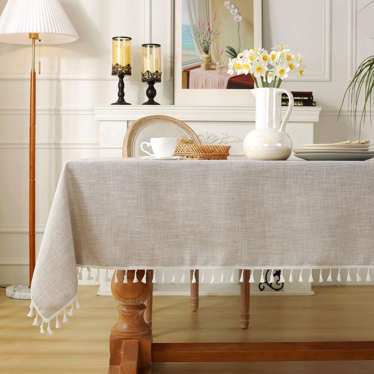 Tablecloth - 140x300cm - Luxury Stylish Oilcloth - Beautiful Protecttable - Water-repellent Tablecloth - Anti-Slip Oilcloth - Heat-resistant Tablecloths - Cotton Tablecloth