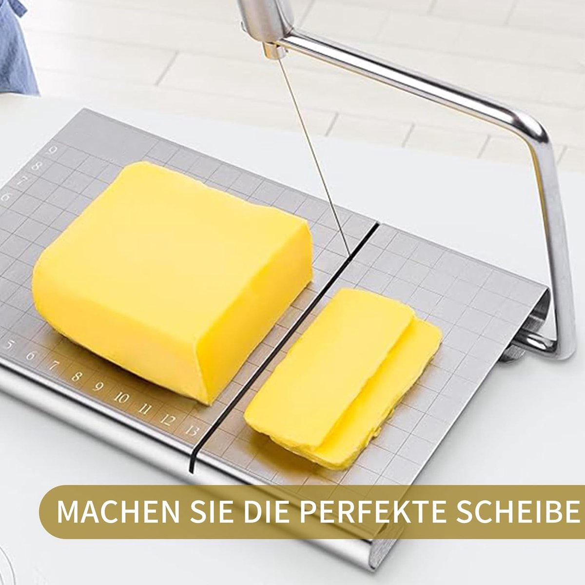 Cheese slicer young cheese - OUCONGK Cheese slicer stainless steel wire butter bread sandwich Cheese slicer young cheese
