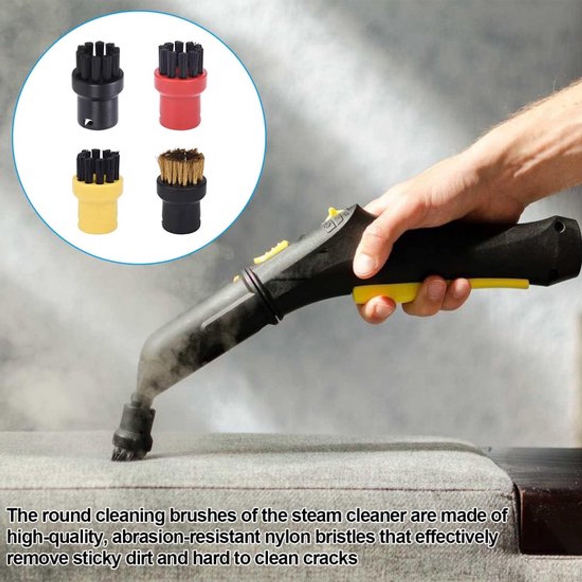 Accessory Set Suitable For Kärcher Easyfix Sc2, Sc3, Sc4 & Sc5 - Steam Cleaner Accessories - 12-Piece - Replacement Microfiber Cloths - Mop Pad - Steam Cleaner Brushes - Replacement Parts - Powerful Stain Removal