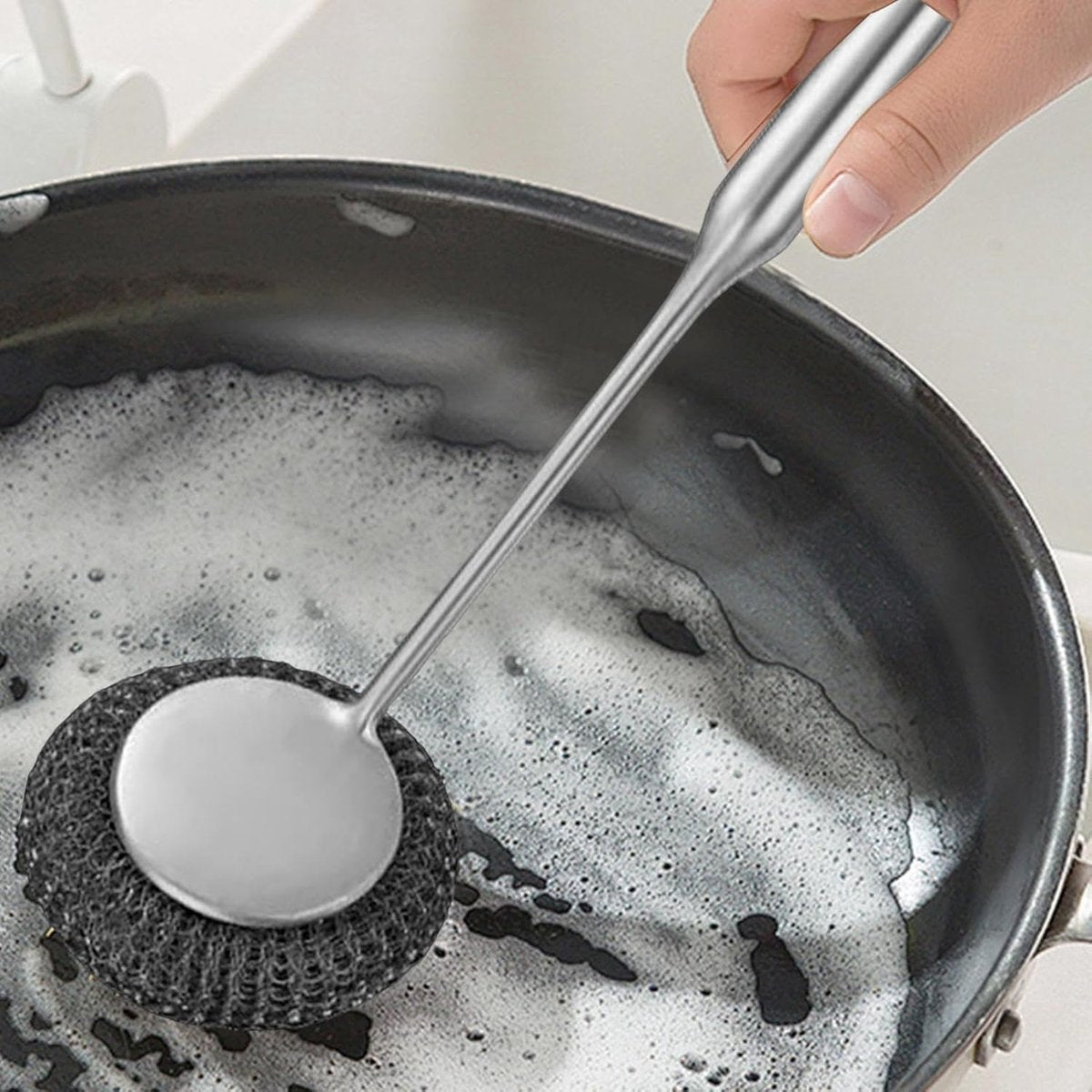 Dish Brush - 2 Pieces - Dish Brushes - Cleaning Brush with Handle - Household Products - Cleaning Products - Household Kitchen Accessories - Cleaning - Washing Up - 27 Cm - Black