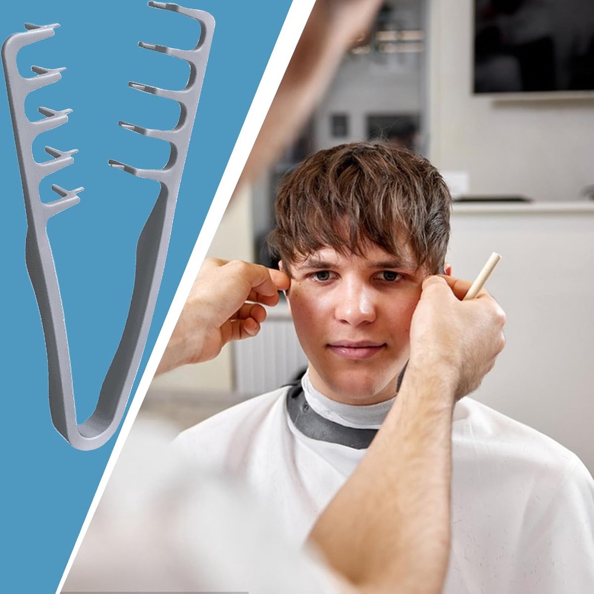 2 Pieces - Hair Styling Comb - Coarse Texture Comb - Comb for Frizzy Hair - Hair Care Instrument for Home Styling In the Hair Salon Hair Tool - Suitable for Back-Swept Hairstyles - Volume for the Hair Roots with Bangs - SOLLBRY®