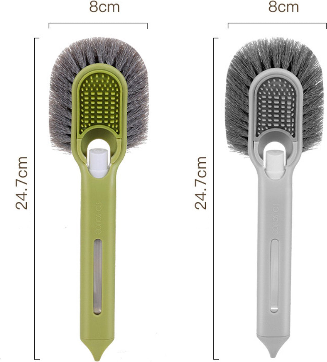 Shoe Cleaning Brush - Shoe Brush - Set of 2 Multifunctional Liquid Shoe Brushes - Refillable - Cleaning - Brush - Brush for Shoes - Shoe Care - Soft with Liquid Box