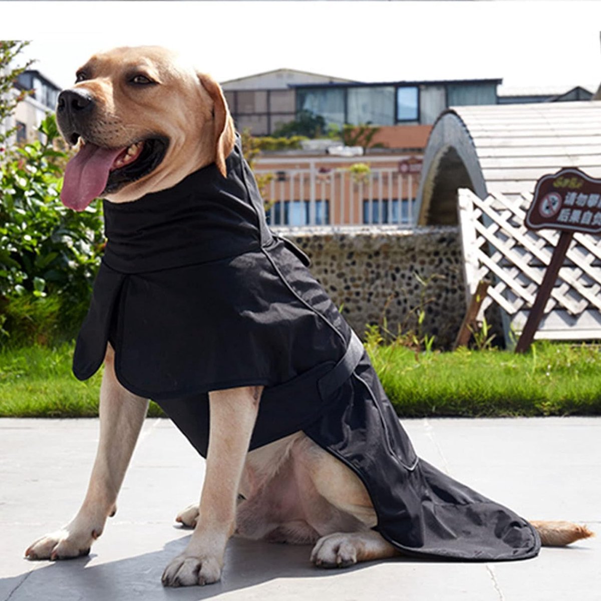 Dog Coat - Warm Coat for Dogs - Reflective Dog Coat with Fur Collar - Back Length 40cm - Dog Weight 8-11kg - Dog Winter Coat - Windproof Coat for Dogs - With Soft Fleece Lining - Dog Clothing - Pet Clothing - Dog - Black - Size XS