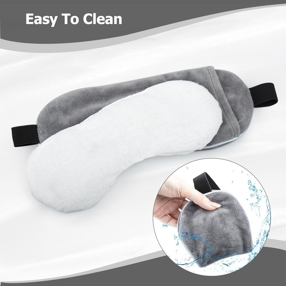 Luxury Sleep Mask - Memory Foam Sleep Mask - Steam Eye Mask - Blackout Eye Mask - Soothes the eyes - Adjustable - Blindfold - Silky Soft - Anti-Wrinkle - Ergonomic - Women and Men