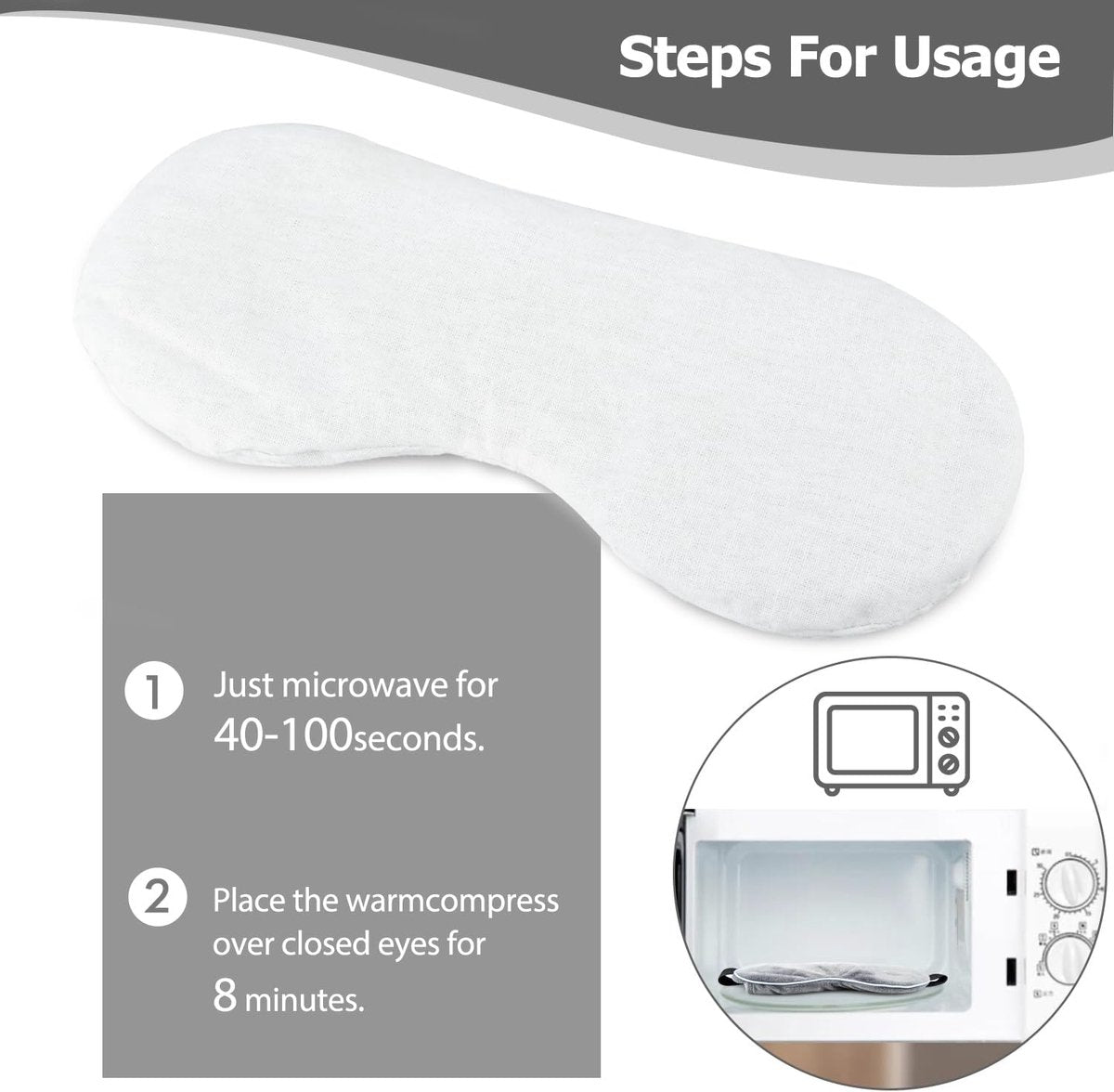 Luxury Sleep Mask - Memory Foam Sleep Mask - Steam Eye Mask - Blackout Eye Mask - Soothes the eyes - Adjustable - Blindfold - Silky Soft - Anti-Wrinkle - Ergonomic - Women and Men