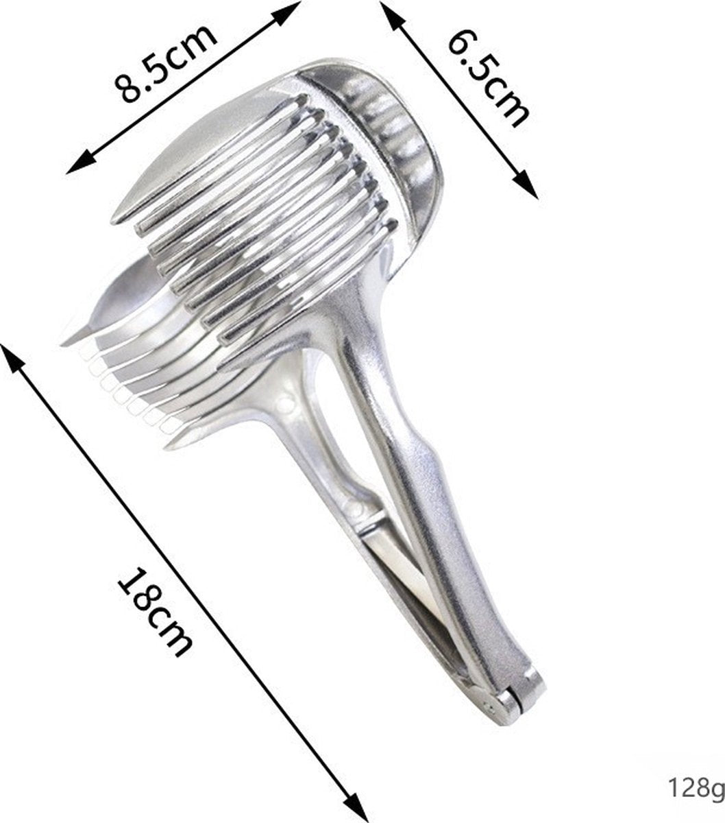 Tomato Slicer - Potato Slicer - Egg Slicer - Egg Slicer - Vegetable Slicer - Egg Slicer - Tomato Cutting Aid - Onion Slicer - Citrus Slicer - Tomato Tongs - Multifunctional - Kitchen Cutting Aid - Kitchen Tool - With Grip - Anti-Slip - Stainless Steel