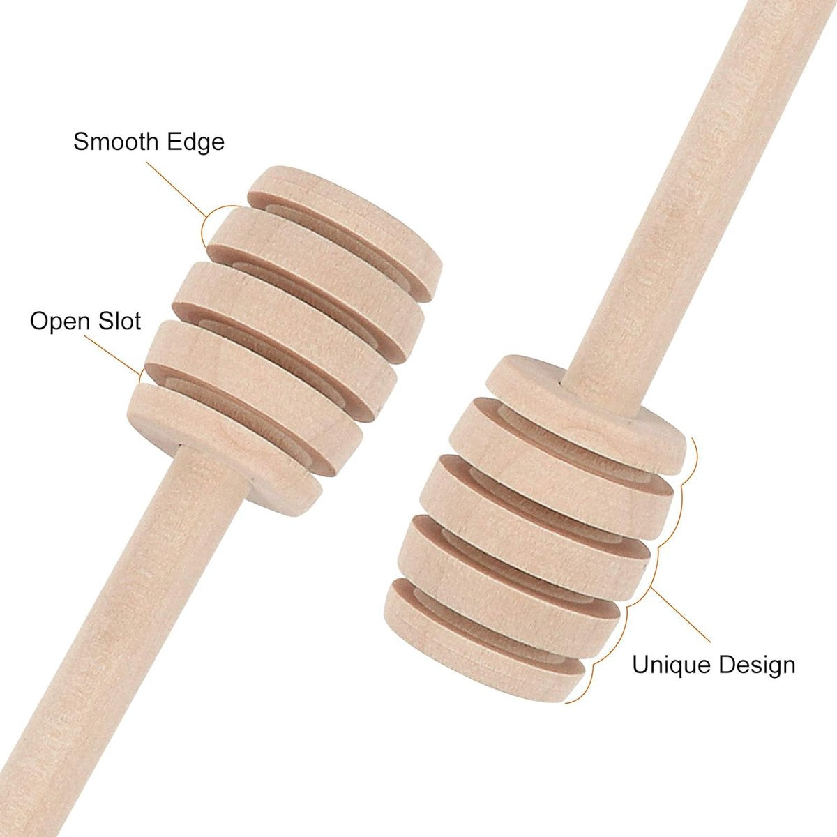 Wooden Honey Spoon - 50 Pieces Honey Stick - 8 Cm - Honey Dipper - Honey Dipper Sticks - Honey Stirrer - Sustainable - Kitchen Utensils - Breakfast - Ideal For Birthdays, Weddings, Baby Showers