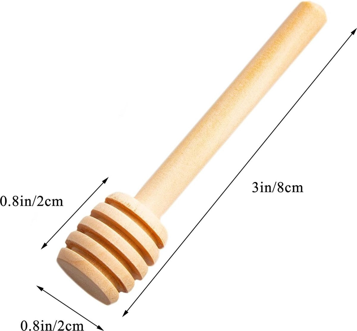 Wooden Honey Spoon - 50 Pieces Honey Stick - 8 Cm - Honey Dipper - Honey Dipper Sticks - Honey Stirrer - Sustainable - Kitchen Utensils - Breakfast - Ideal For Birthdays, Weddings, Baby Showers