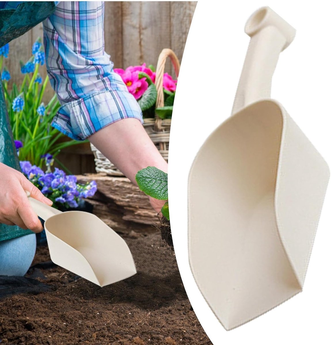 Garden trowel - planting trowel - plastic - Multi-purpose trowel - Ergonomic Stainless Steel Garden Trowel - Small Planting Trowel - Deep Bottom - Small Garden Trowel - Hand Trowel - Garden Tool - 28.5×7.5 cm