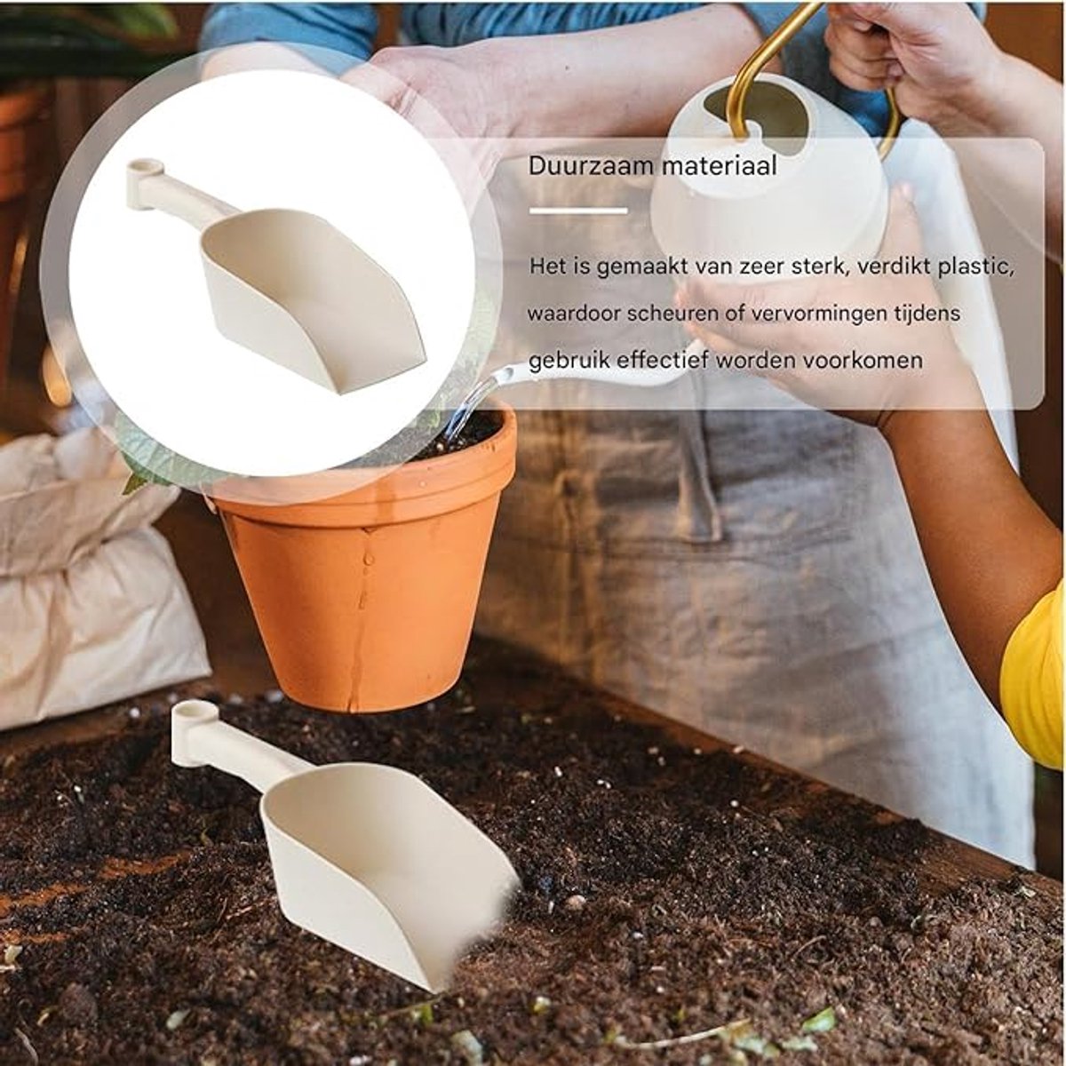 Garden trowel - planting trowel - plastic - Multi-purpose trowel - Ergonomic Stainless Steel Garden Trowel - Small Planting Trowel - Deep Bottom - Small Garden Trowel - Hand Trowel - Garden Tool - 28.5×7.5 cm