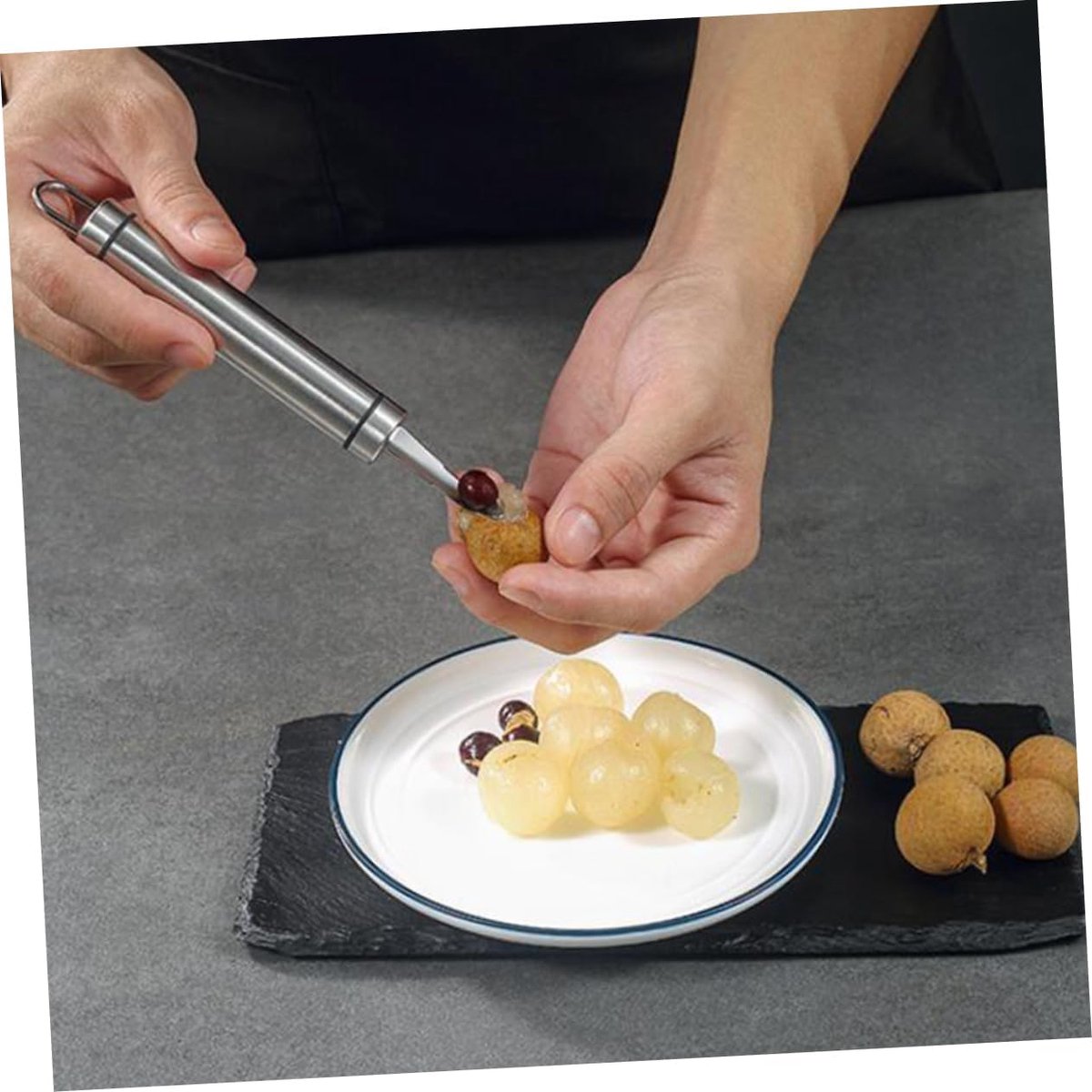 Fruit Corer - Professional Pitter - Creative Portable Longan Core Remover - Easy Core Removal - Ergonomic Handle - For Lychee and Longan Lovers - Kitchen Utensil
