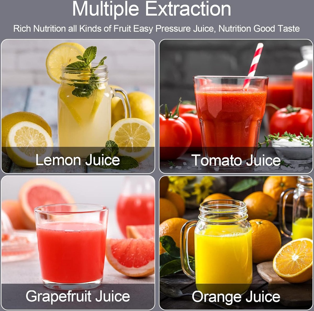 Lemon Press - Lime Press - Manual Lemon Press - Hand Citrus Press - Lemon Squeezer - Citrus Squeezer - Hand Press - Fruit Press - Orange Press - Orange Juicer - Metal - For Lemons, Limes and Oranges - Effortless Juice Making - Silver