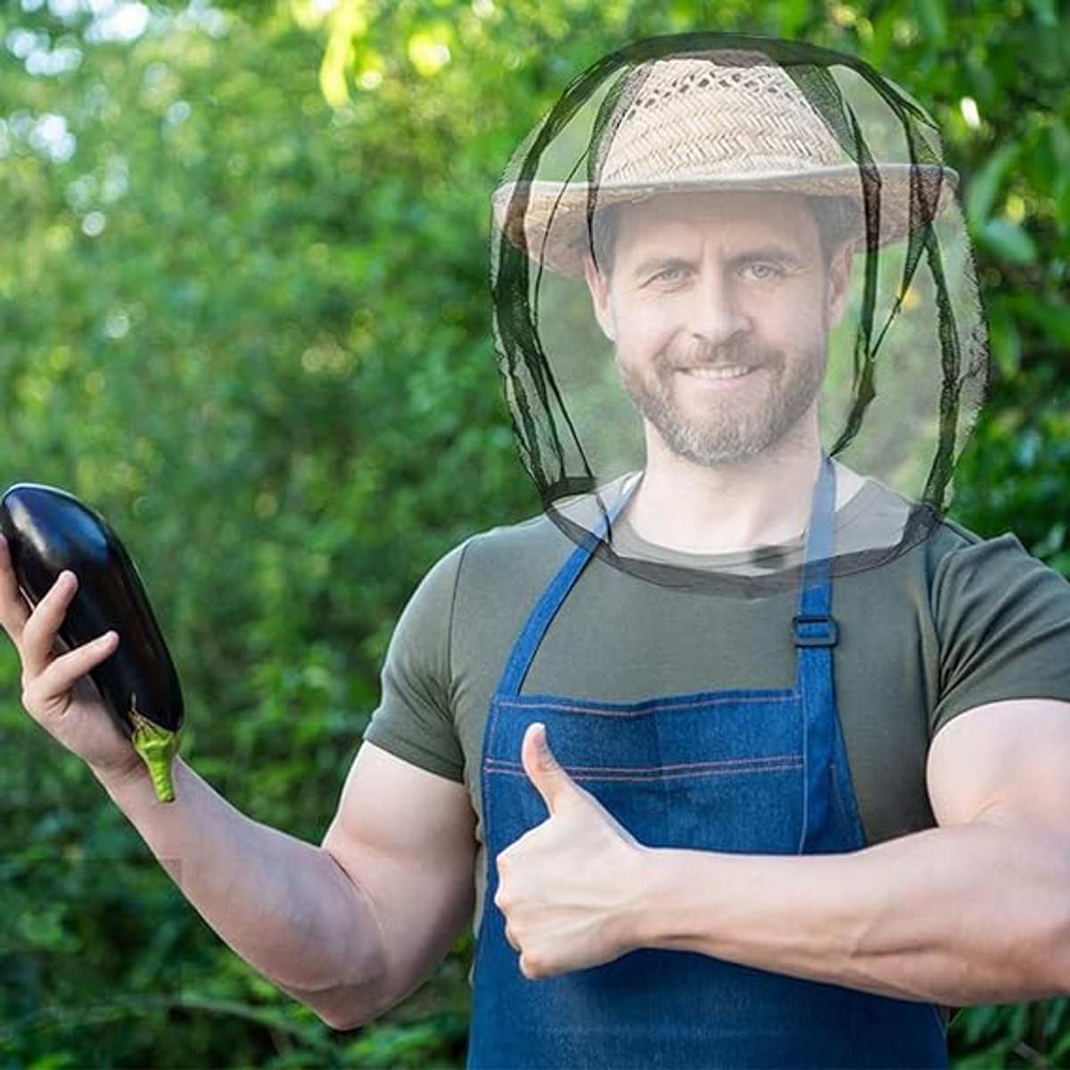 Pieces - Head Net - Anti-mosquito head net - Face protection - Bee hat - Anti-mosquito head net - Beekeeper's hat - Mosquito net - Mosquito head net