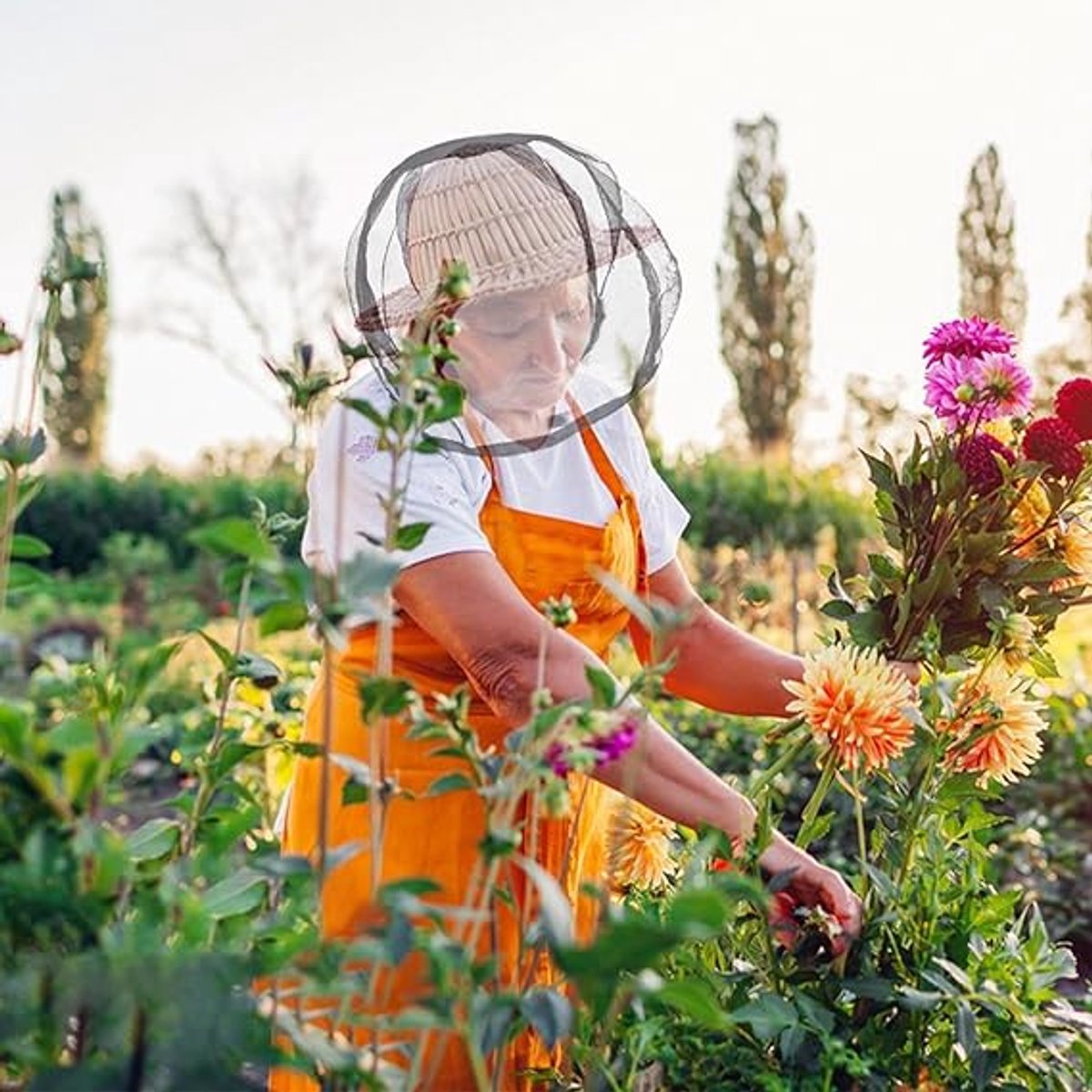 Pieces - Head Net - Anti-mosquito head net - Face protection - Bee hat - Anti-mosquito head net - Beekeeper's hat - Mosquito net - Mosquito head net