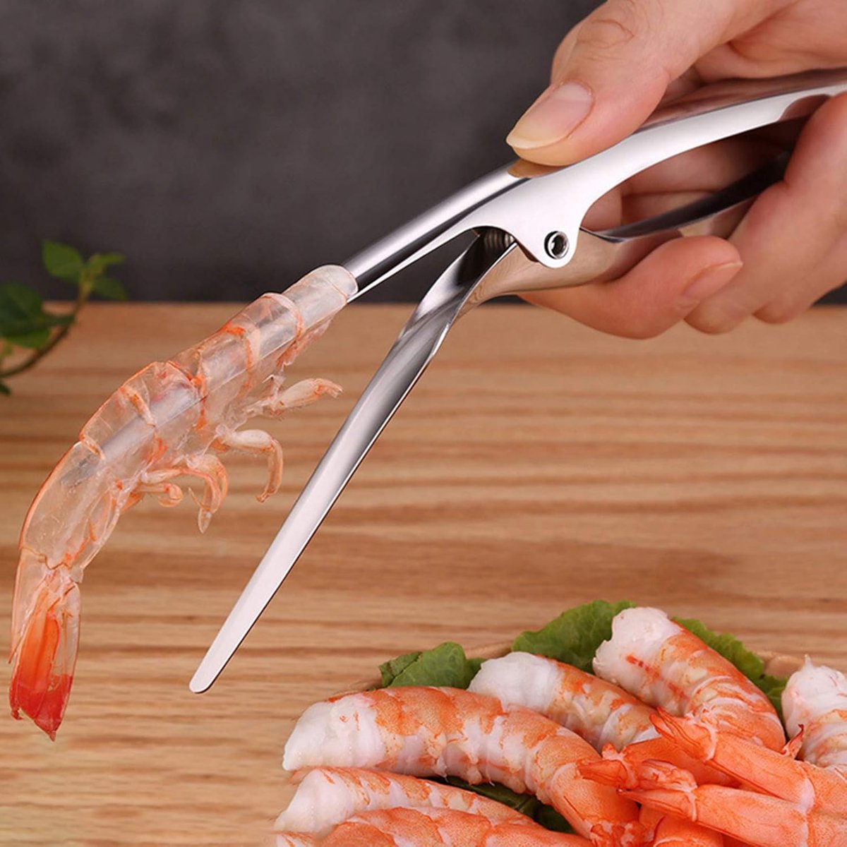 Kitchen tongs - Portable kitchen tongs - Professional grill tongs - High-quality barbecue tongs - Shrimp peeler - Shrimp peeler - Shellfish peeler - Cleaning shrimp - Gamba tongs - Scampi tongs - Shrimp stripping tool