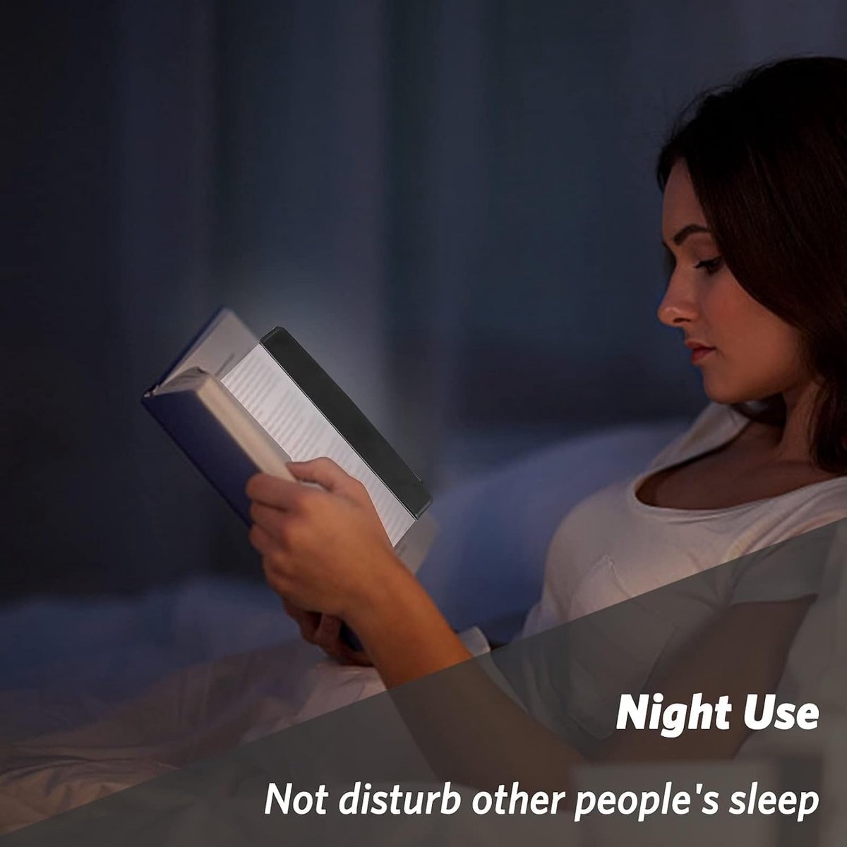 reading light for book - reading light - bookmark Book lamp - reading light for in bed - flat reading light - flexilight reading light - Battery operated (Requires 3 AA batteries, not included) - Suitable for reading in the evening - White