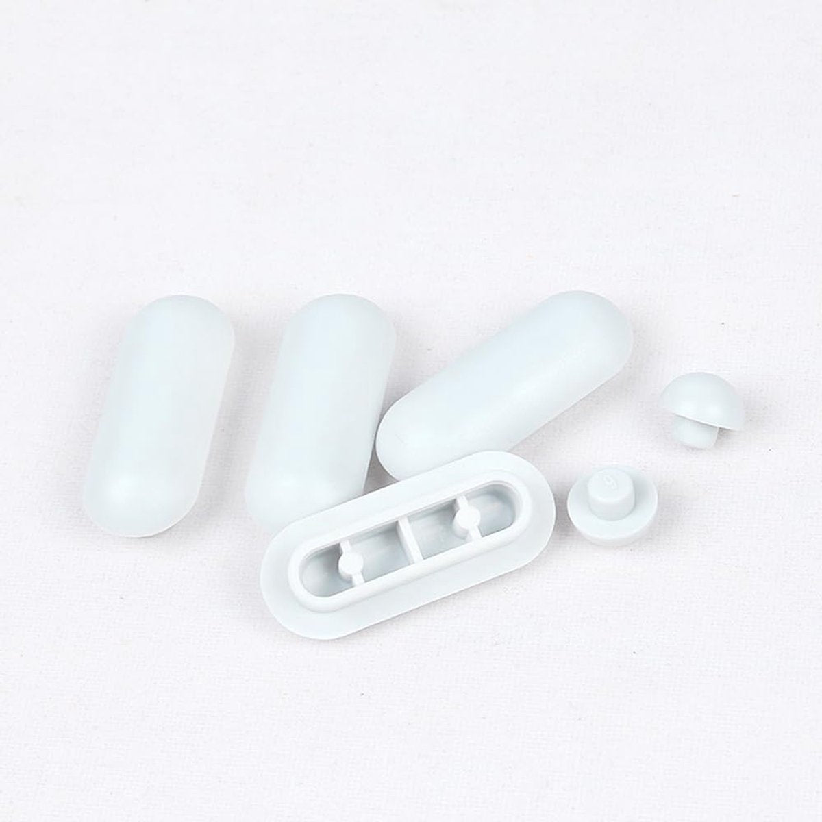 12 pieces - toilet seat bumper pads kit - bidet lid attachment - push-in replacement buffer spacer - anti-noise cushion pad cover - for bathroom repair parts - Toilet accessories - Bathroom accessories - white