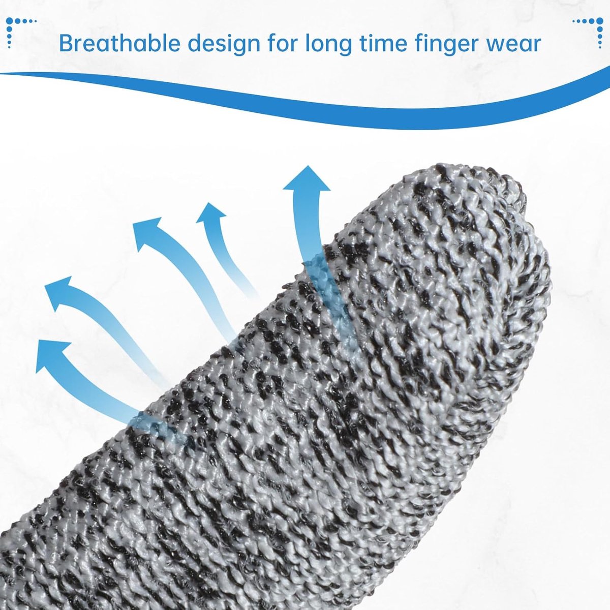 Finger Protectors - 40 Pieces - Cut-Resistant Thimbles - Finger Condoms - Thimbles - Reusable Finger Protectors - Finger Protection Against Cutting - Safety Tool - for Kitchen Work, Sculptures, Stained Glass Projects - Grey, Blue