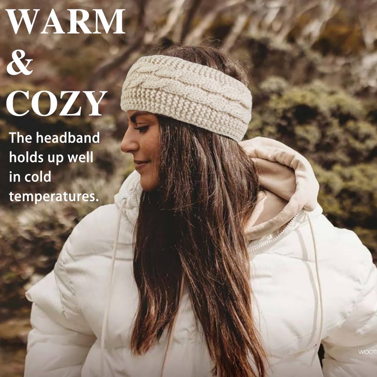 3 pieces - Headbands - Winter Headband for women - Ear warmers - Knitted Headbands - warm headbands - winter accessories - sports headband - cold weather headband - Christmas gifts - hair tie - hair accessories - black, grey, khaki