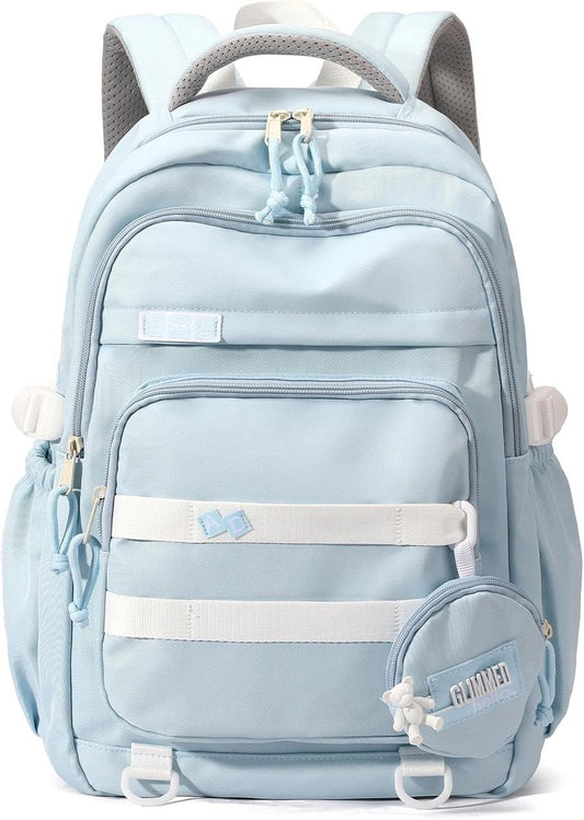 Waterproof backpack for girl - Girl's Backpack - School backpack - lightweight school bag - School bag - Girls School Student School Bag - Large capacity backpacks for Girls and Boys - Teenagers - High School backpacks - Blue