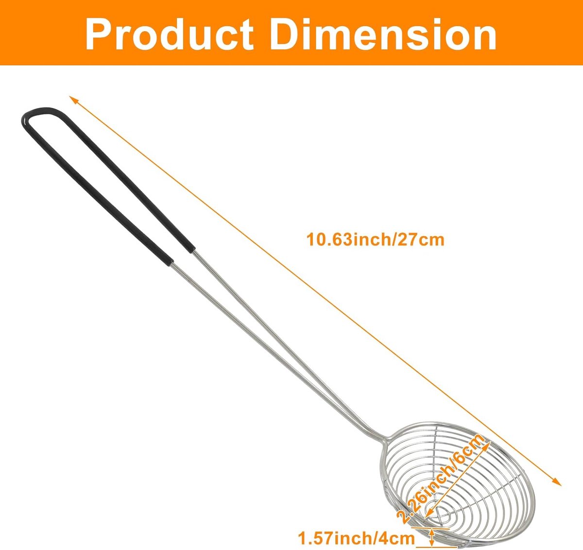 6 Pieces - Fondue nets - Stainless steel fondue nets - Fondue net - Fondue nets - Fondue baskets - Fondue strainer - with handle - for boba pearls, pasta, tortellini, meatballs and cooking