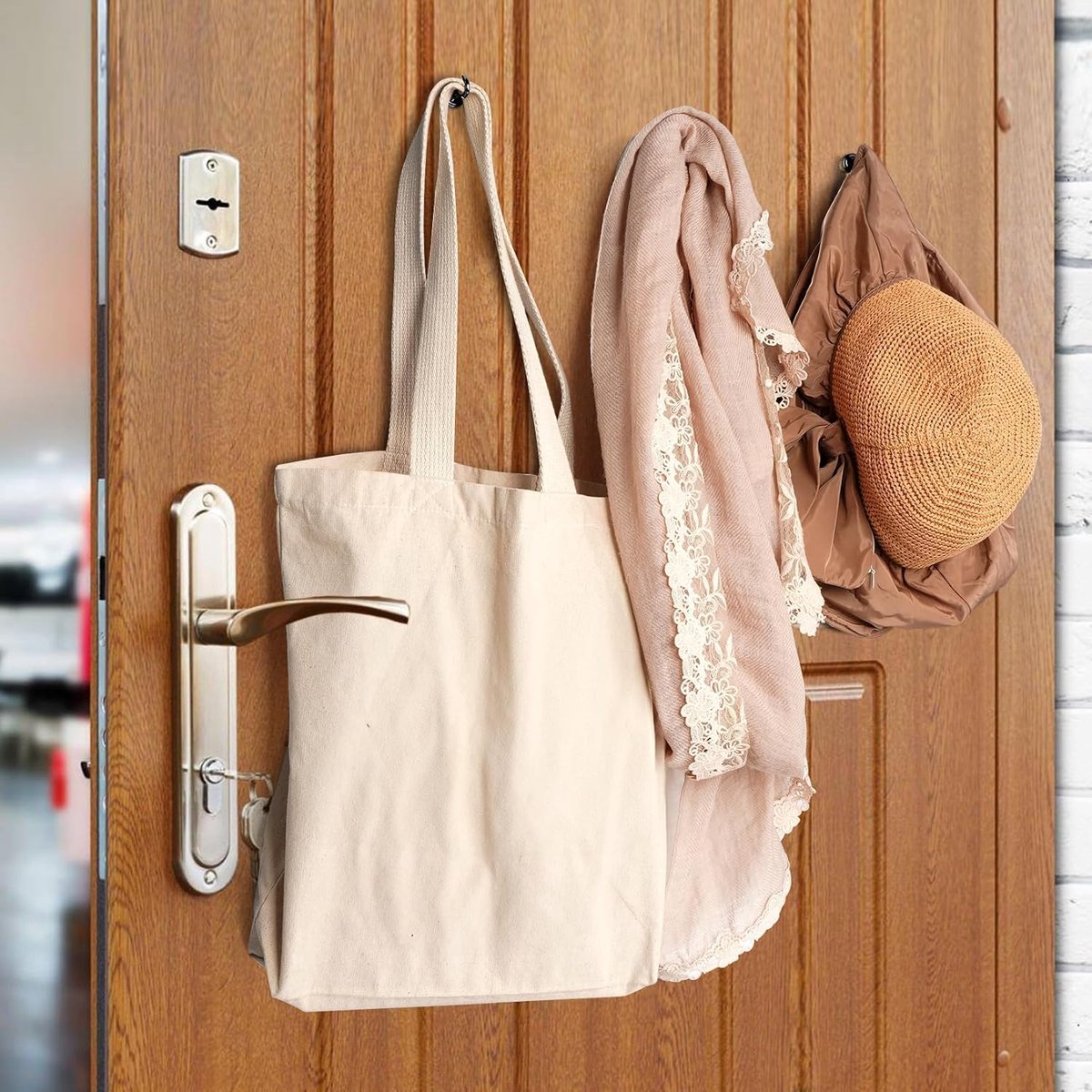 magnetic hook - 6 pieces for more than 5 kg - super strong pulling force - magnet with hook - heavy-duty magnetic hook for hanging, kitchen - black