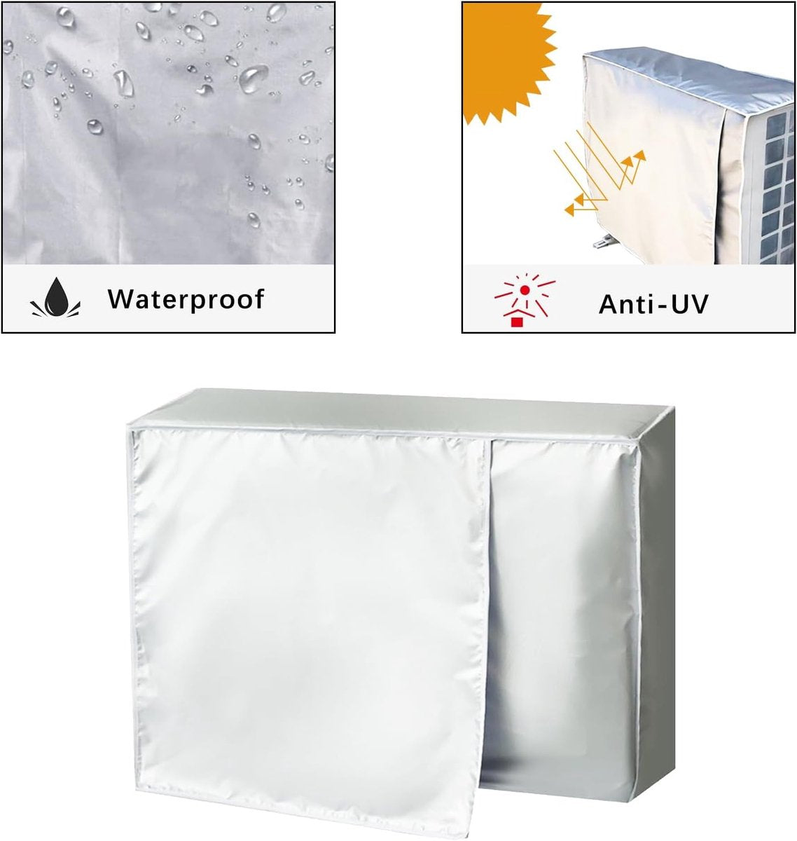 Air Conditioner Cover - Air Conditioner Cover Outdoor Unit - Outdoor Winter Cover - Dustproof - Frost-Resistant - Air Conditioning Covers - Air Conditioner Cover - Durable and Waterproof - Air Conditioner Protective Cover - Universal Air Conditioner Prote