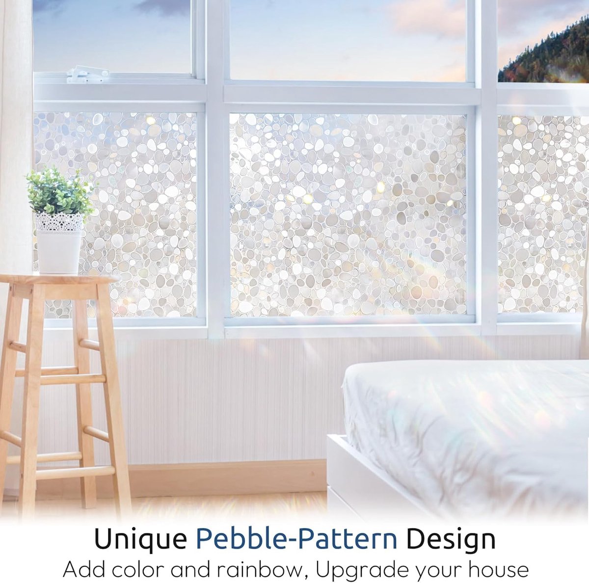 Window film - 50x200cm - privacy window film - stained glass window film - Privacy - Decorative film - static window film - Self-adhesive - Stained Glass - window film - 3D Effect
