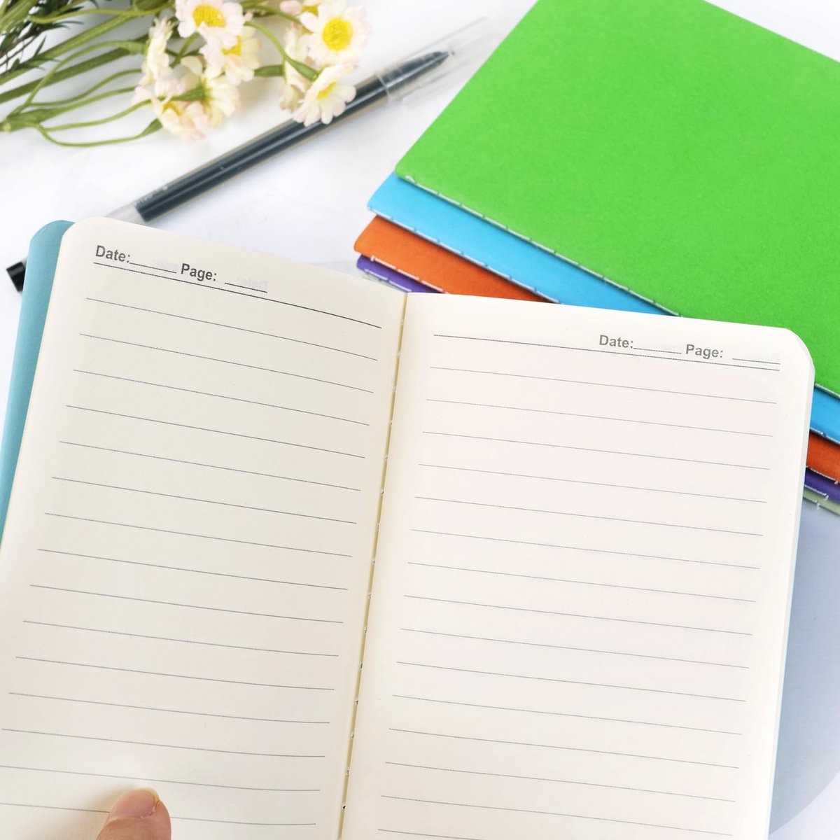 notebooks - 22 pieces - Notebook - Lined A6 size notebooks - Lined school notebook - Lined paper - A6 size - 60 pages - Lined