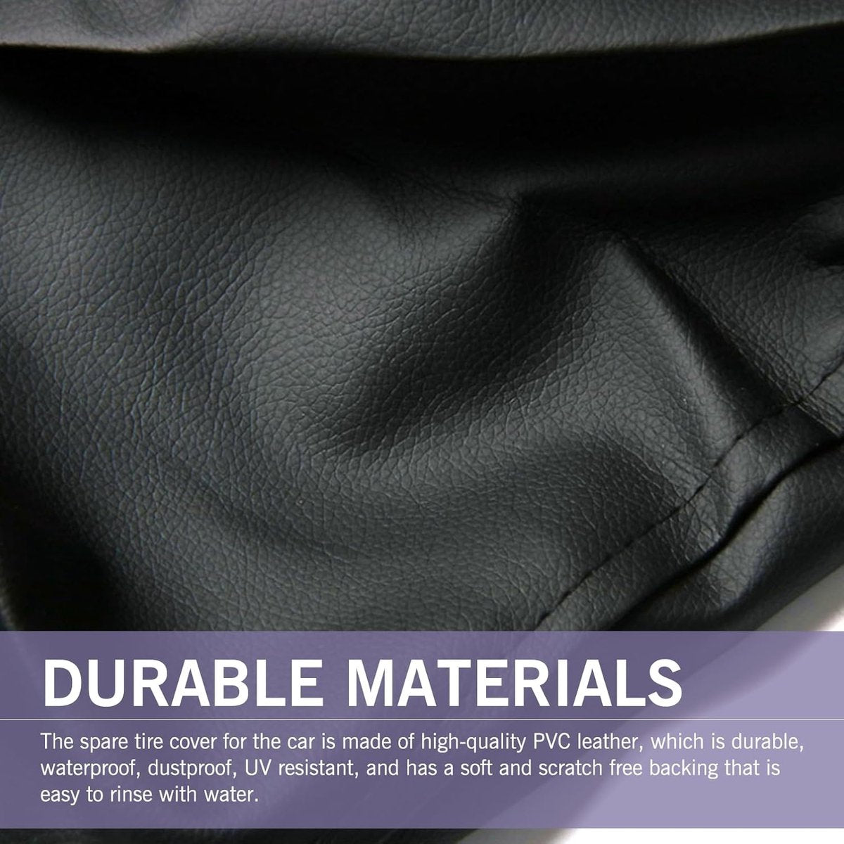 Tire cover - 13 inch - Tire covers - Spare tire cover - Tire dust cover - Spare wheel dust cover - Car tire protective cover - Spare wheel protective cover - Tire storage cover - PVC leather - Dust cover - suitable for tire diameters 56-59 cm - black