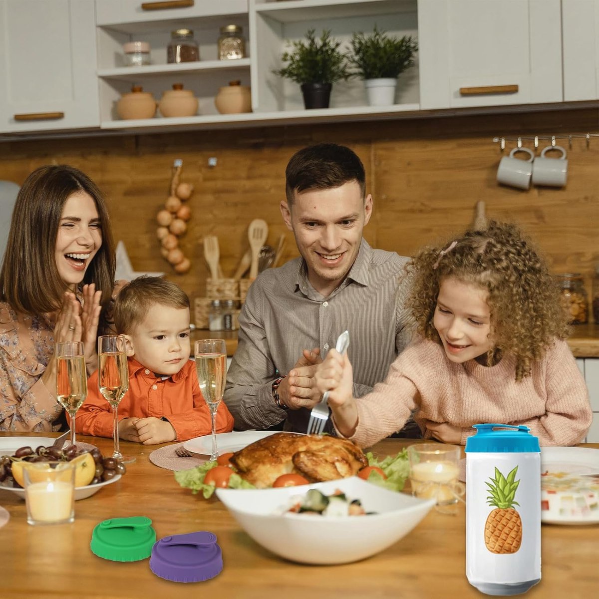 Can Cover - 6 Pieces - Silicone Soda Cans - Can Closer - Silicone Can Lids - Drink Protector - Dust and Spill Anti - Insect Anti - Easy to Clean - Reusable - Fits All Cans - Freshness Cap - 6 Colors