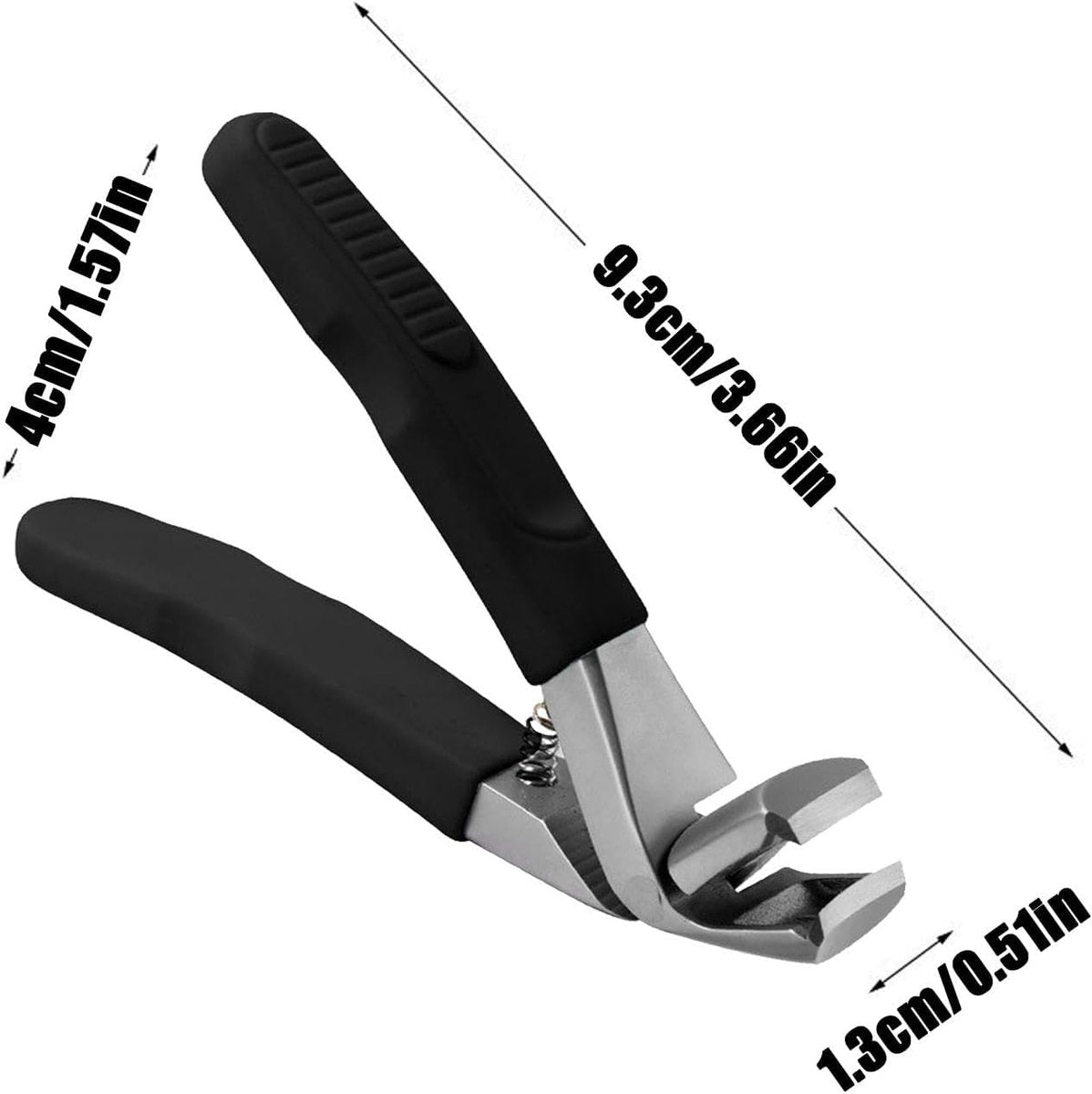 Nail clippers - Toenail clippers - Nail clippers for seniors - Large nail clippers - Nail clippers for men - Toenail clippers with wide opening and long handle - for men and women - black