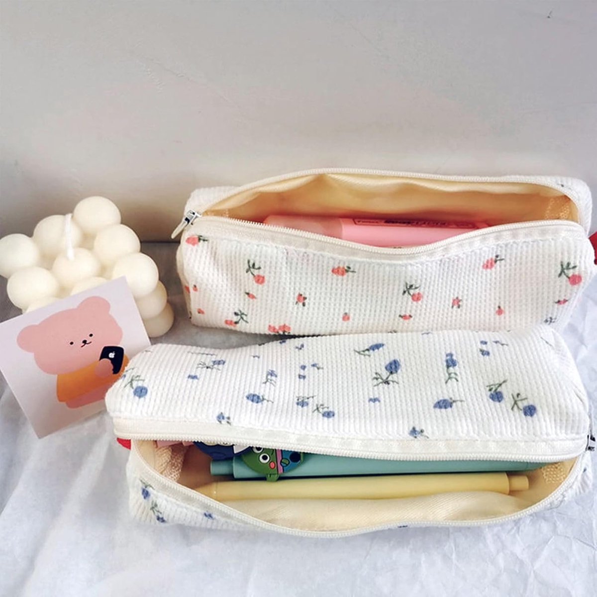 2-Piece Pencil Case - Pencil Case - Cute Pencil Case for Kids - Pencil Pouch - Pencil Bag - Pencil Pouch for Boys and Girls - School Pencil Case - Storage Bag - kawaii Pen Pencil Case Bag Holder for Students - Pencil Case for Children and Adults - Back to
