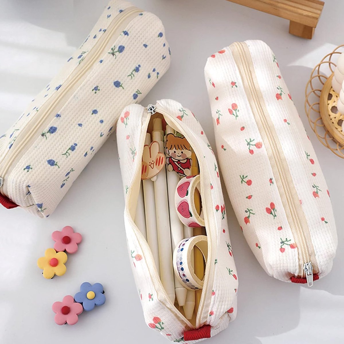 2-Piece Pencil Case - Pencil Case - Cute Pencil Case for Kids - Pencil Pouch - Pencil Bag - Pencil Pouch for Boys and Girls - School Pencil Case - Storage Bag - kawaii Pen Pencil Case Bag Holder for Students - Pencil Case for Children and Adults - Back to
