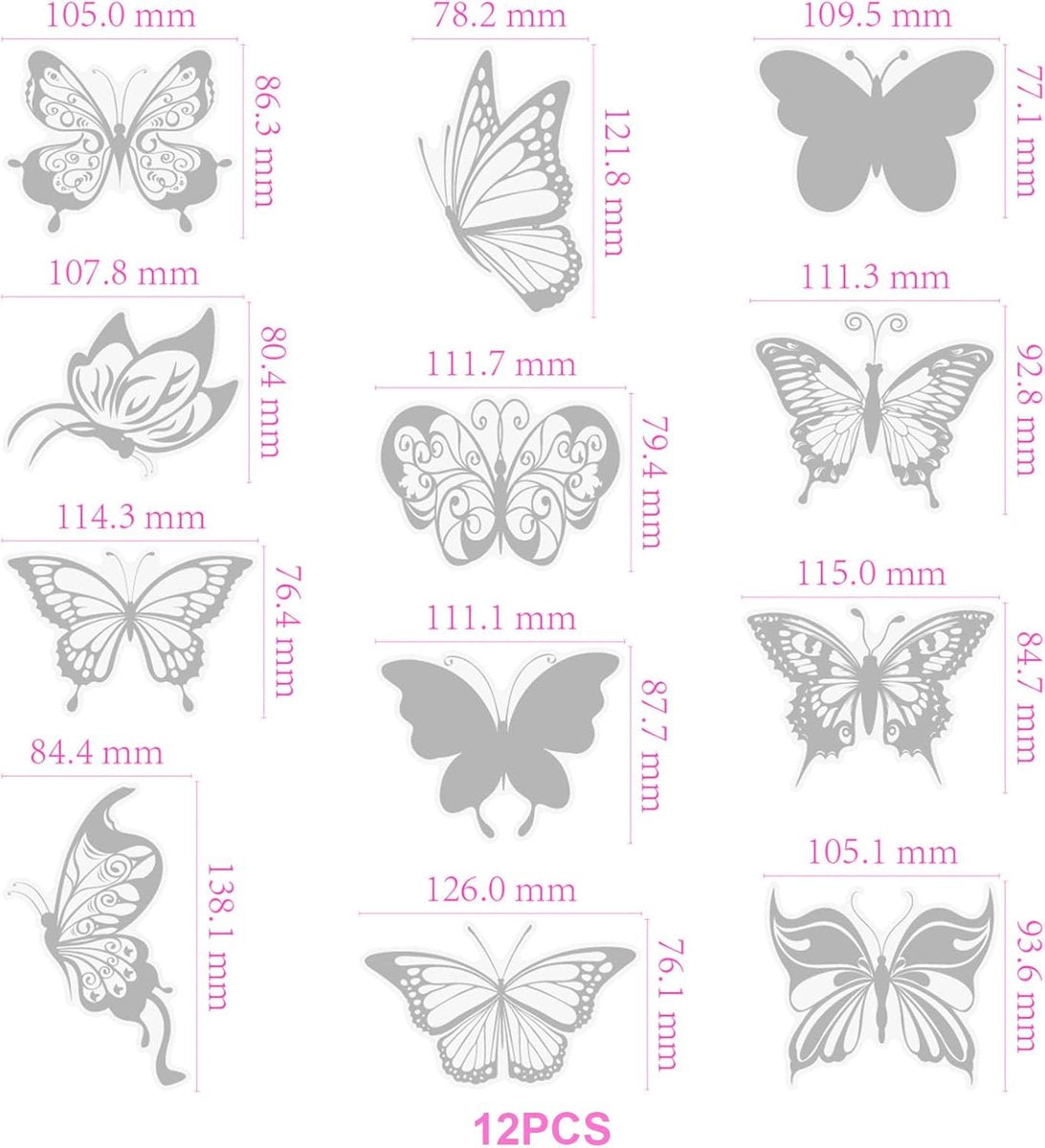 28 pieces - transparent window stickers - butterfly patterns and leaf shapes - warning decorative stickers - for home - window stickers - window decoration - prevent birds from hitting glass